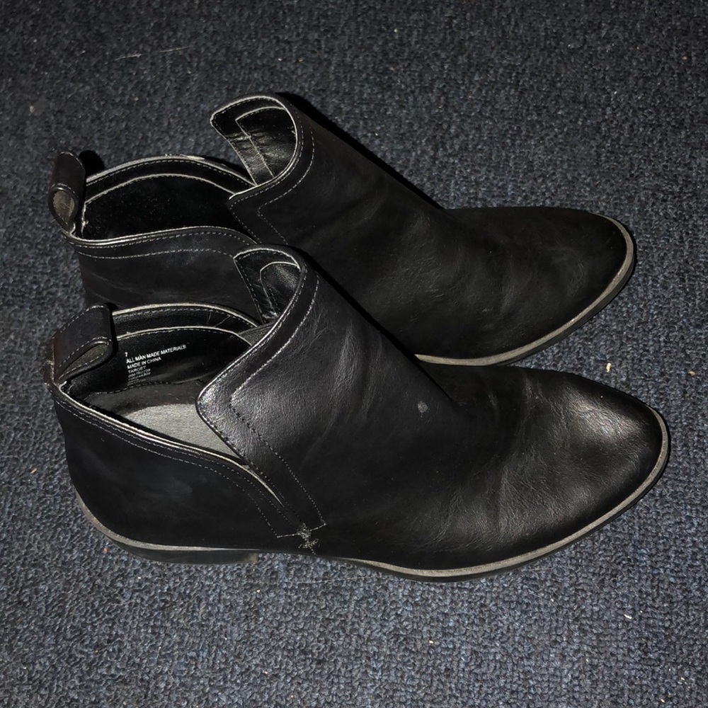 Black ankle booties